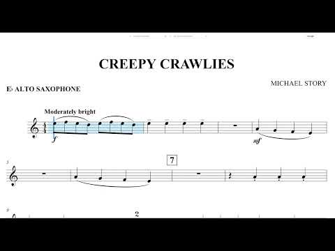 Creepy Crawlies (Michael Story) Eb Alto Saxophone Play Along