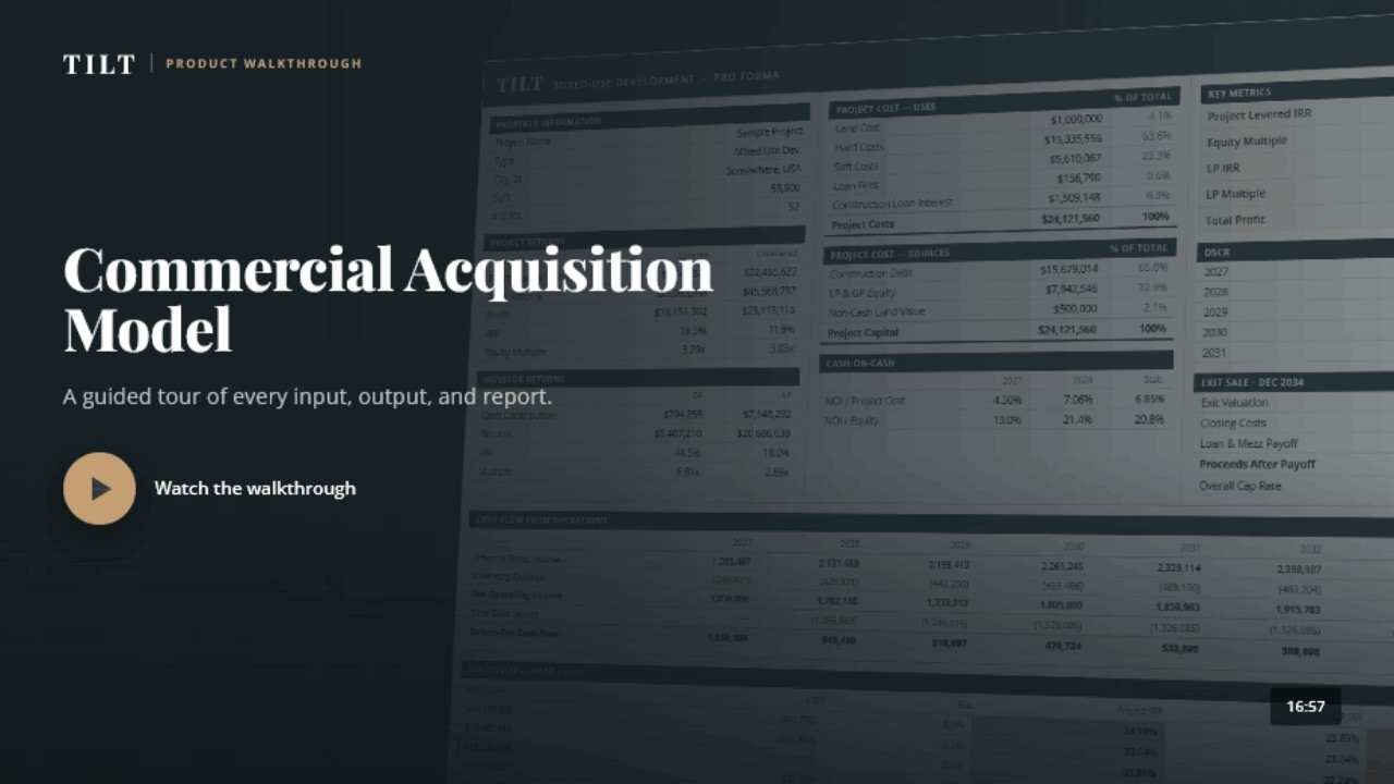 TILT Commercial Acquisition Model Walkthrough