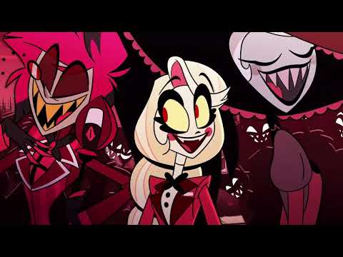 Hazbin Hotel Season 1 official trailer frame with Charlie in Pentagram City