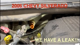 2006 Chevrolet Silverado unplanned repair.  Leaking heater hose.
