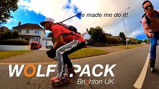 Brighton UK, Rollerblading a SUPER Long Downhill!!