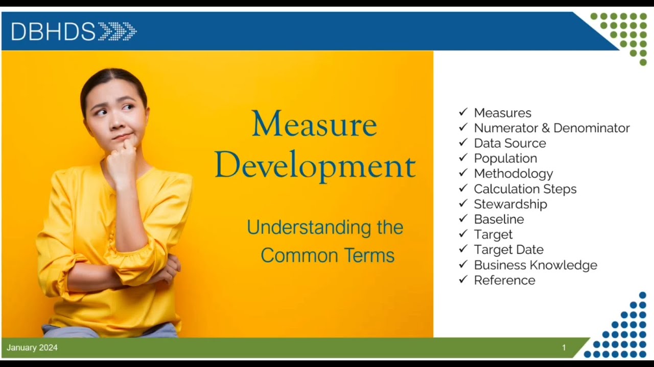 You Drive : Terms and Definitions in DBHDS Key Performance Measures