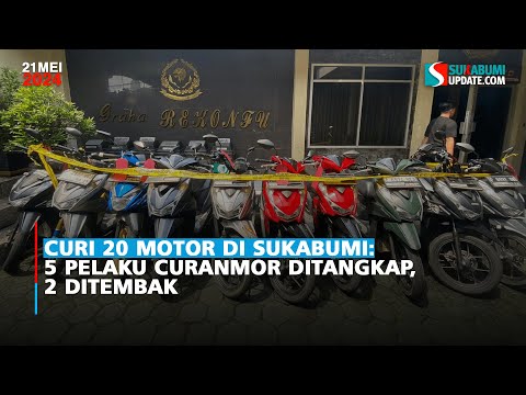 Curi 20 Motor di Sukabumi: 5 Pelaku Curanmor Ditangkap, 2 Ditembak
