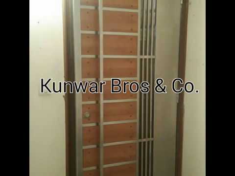 Modern stainless steel door, for home, thickness: tube and s...