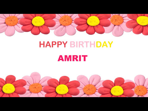 Amrit Birthday Postcards  - Happy Birthday AMRIT