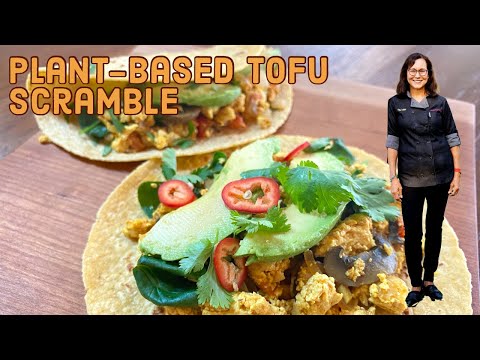 Plant-Based Tofu Scramble | oil free cooking | plant based recipes