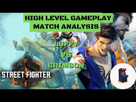 Luffy vs Mr. Crimson: Street Fighter 6 High Level Gameplay Match Analysis