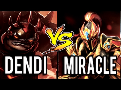 DENDI Legendary PUDGE vs MIRACLE Top 1 MMR Dragon Knight 9k MMR 7.01 Dota 2