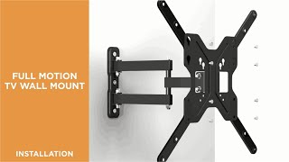 How to Install Economy Steel Full-motion TV Wall Mount-LDA11-443A