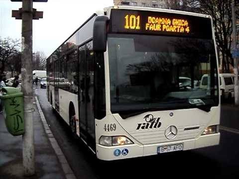 Autobuzul Mercedes-Benz Citaro Euro 3 #4469 pe linia 101 parasind statia '' Soldat Mihale Stelian ''