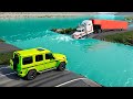Cars Vs Deep Water On The Road Challenge In BeamNG Drive