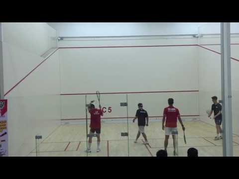 Singapore vs Indonesia mens doubles for Southeast Asian cup squash championship