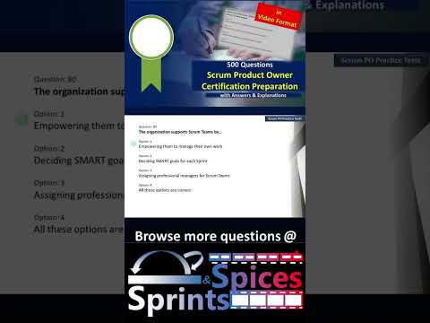 Product Owner Certification Question 80 #agile #scrum #scrumcertification  #scrumpo #pspoquestions