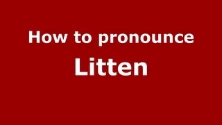 How to pronounce Litten