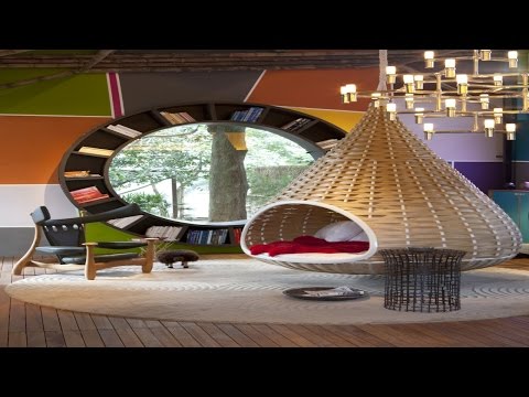 Designer hanging bed round bed canopy bed