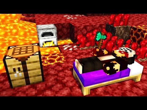 MİNECRAFT'TA SADECE NETHERDA YAŞADIM - ÖLDÜM MÜ ? - Minecraft