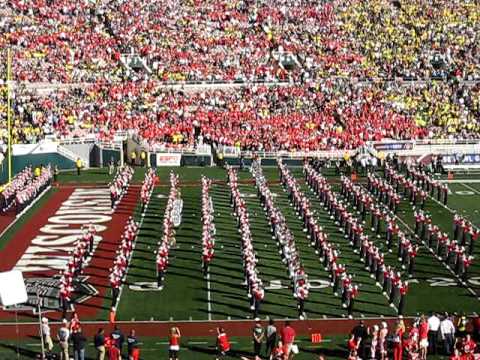 University of Wisconsin Badger Marching Band - Pregame and Run-on at 2012 Rose Bowl