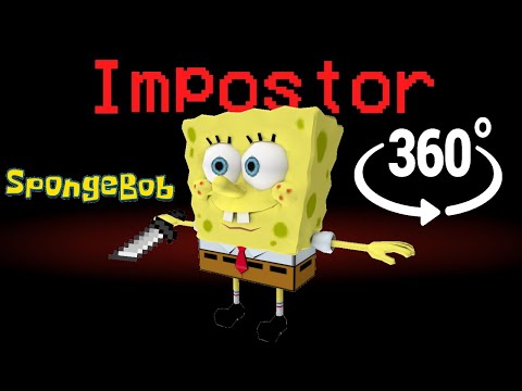 If REAL SPONGEBOB was the Impostor 🚀 Among Us Minecraft 360°