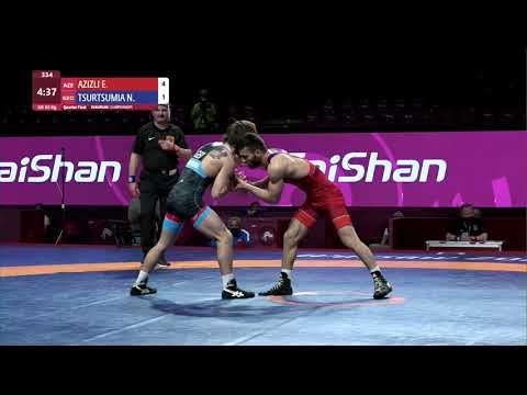 1/4 GR - 55 kg: E. AZIZLI (AZE) v. N. TSURTSUMIA (GEO)