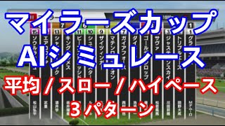 【競馬】マイラーズカップ 2023 AIシミュレーション【平均ペース／スローペース／ハイペース3連発】