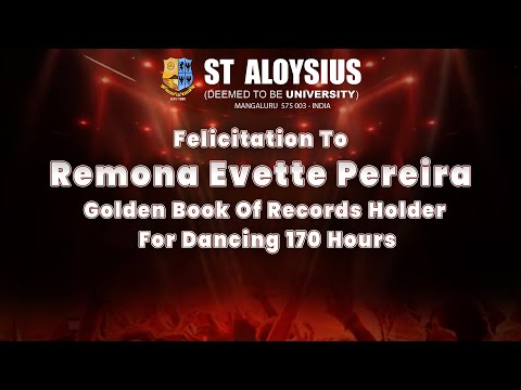 Felicitation To Remona Evette Pereira - Golden Book Of Records Holder For Dancing 170 Hours