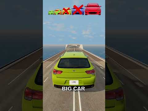 Big & Small Cars Vs 32 explosive barrels