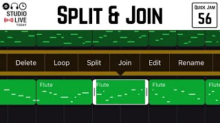 How to SPLIT and JOIN tracks in GarageBand iOS (iPad/iPhone)