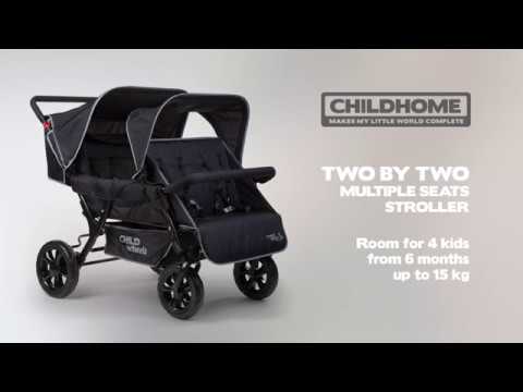 Childhome Two By Two Black Bērnu Ratiņi četriem