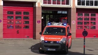 preview picture of video 'Wachausfahrt Kdow LD + HLF-B mit Pressluft vorbei an der Wache BF Stuttgart FW3 Bad Cannstatt'
