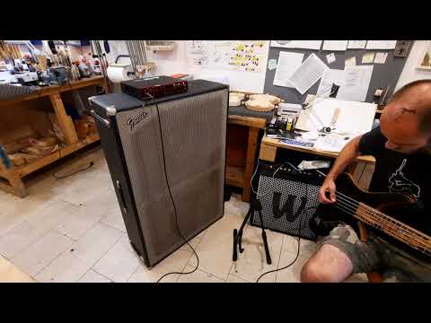 Fender 2x15 cab JBL D140F Speaker Bass soundcheck
