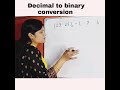 Decimal To Binary Conversion