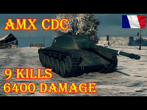 AMX Chasseur de chars  9 KILLS, 6400 DAMAGE  Winter Himmelsdorf  World of Tanks