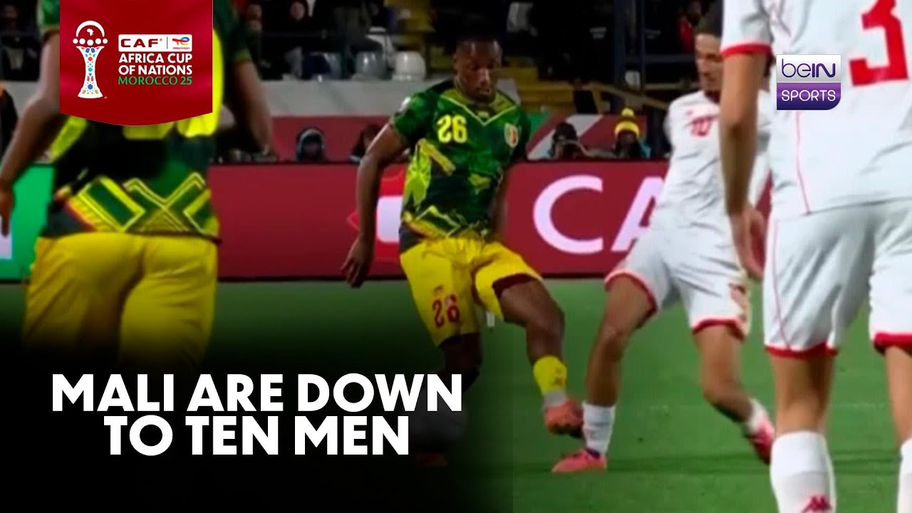Mali are down to ten men after a horrible studs-up challenge | AFCON 2025 Highlights