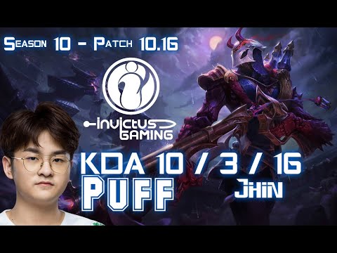 IG Puff JHIN vs Gen Ruler ASHE ADC - Patch 10.16 KR Ranked