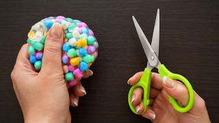 Making Super Crunchy Slime out of Squishy Balls