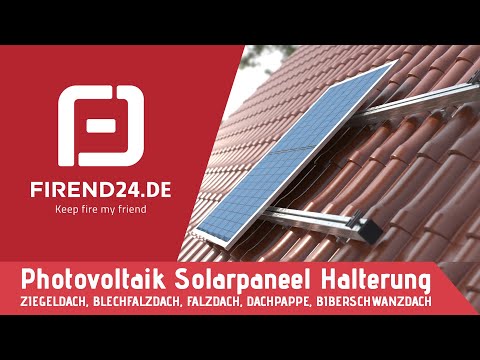 Photovoltaik Solarpaneel Halterung ZIEGELDACH, BLECHFALZDACH, FALZDACH, DACHPAPPE, BIBERSCHWANZDACH