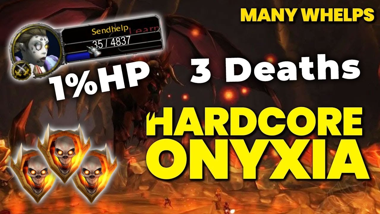 1% HP Left! 3 Deaths in Hardcore Onyxia Raid