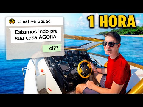 SOBREVIVI 120 HORAS COM YOUTUBERS - VLOG DE 1 HORA