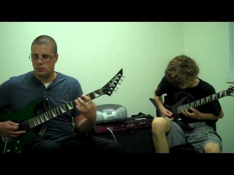 J.S. Bach - Invention 8 in F Major Electric Guitar Duo