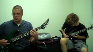 J.S. Bach - Invention 8 in F Major Electric Guitar Duo