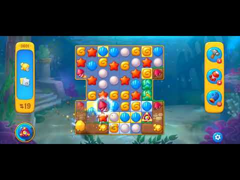 Fishdom Easy Level 3601 (with full seashell [Super Lightning]) @choraelmin