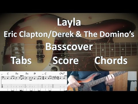 Eric Clapton Layla Bass Cover Tabs Score Notation Chords Transcription Bass; Carl Radle