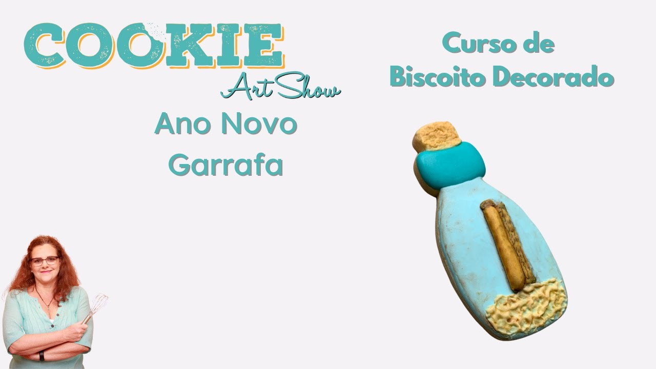 Curso de Biscoito Decorado: Ano Novo -  Garrafa FlipFlop