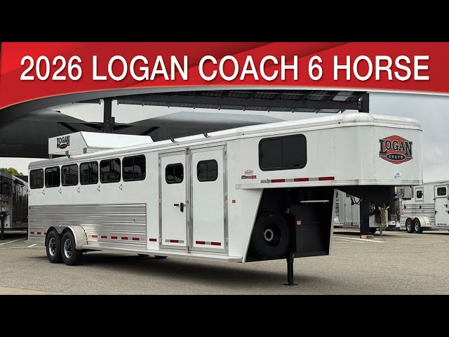 Preview image of 2026 Logan Coach Bullseye XL 6 Horse Gooseneck Trainer Trailer youtube video