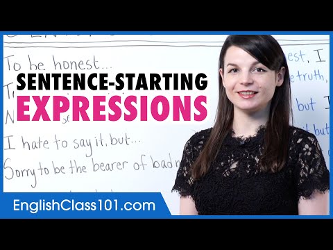 Sentence-Starting Expressions | Learn English Expressions