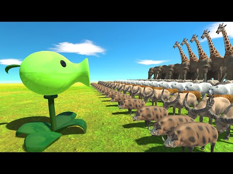 Peashooter VS All Animals - Animal Revolt Battle Simulator