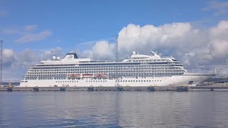 cruise ship MV Viking sky leaving Tallinn (timelapse)