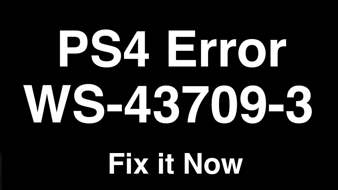 What is WS error 43709 3 solution?