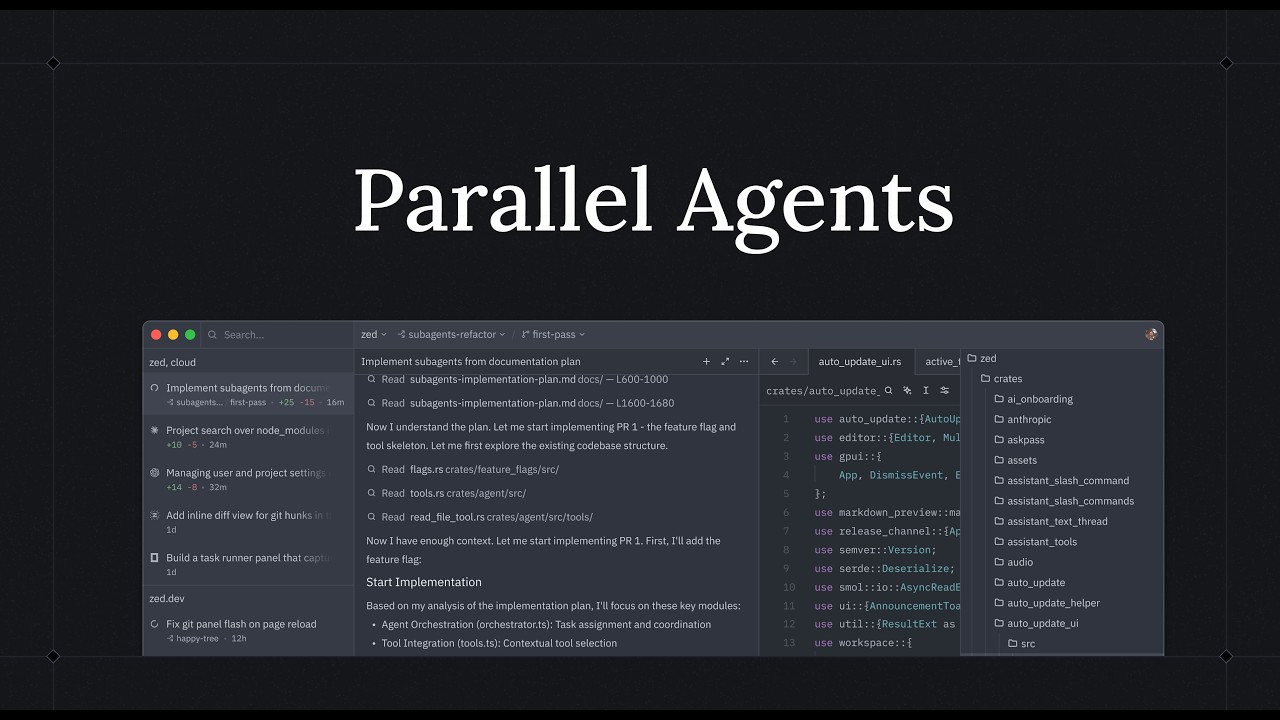 Introducing Parallel Agents in Zed video thumbnail