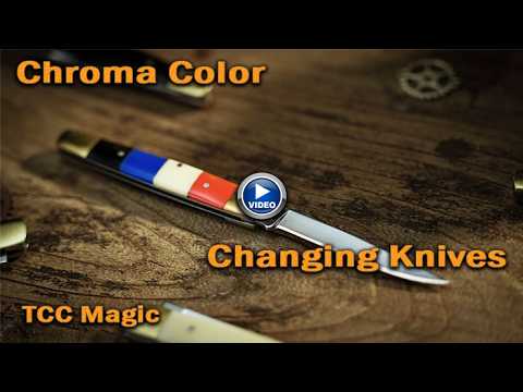 Voir la vidéo de Chroma Color - Changing Knives Set (Large Size) - TCC Magic